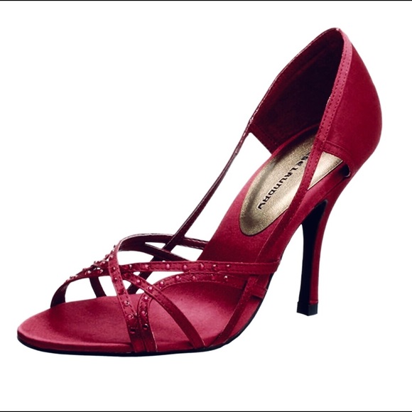 CHINESE LAUNDRY Daniela burgundy satin pumps 5.5 - Picture 1 of 5